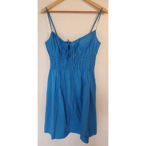 Rails Women's Sz. M Blue Spaghetti Strap Gathered Waist Adjustable Dress